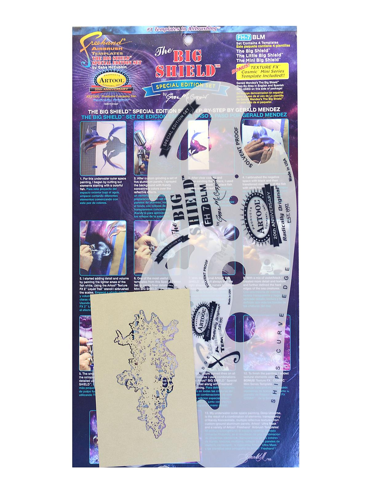 The Big Shield Freehand Airbrush Templates FH 7 BLM special edition set