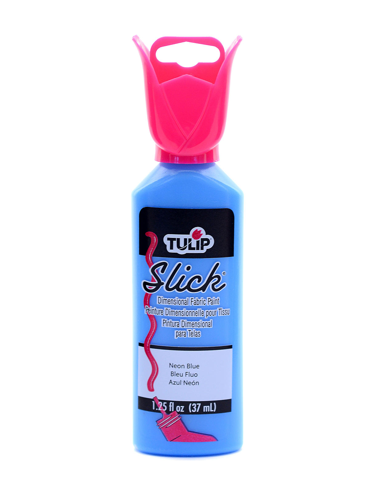 Slick Dimensional Fabric Paint fluorescent blue 1 1 4 oz.