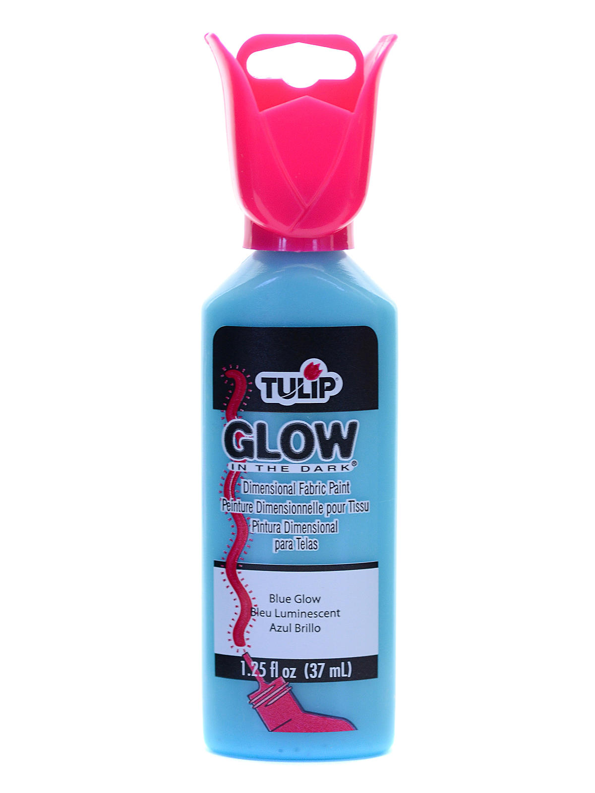 Glow in the Dark Dimensional Fabric Paint blue 1 1 4 oz.