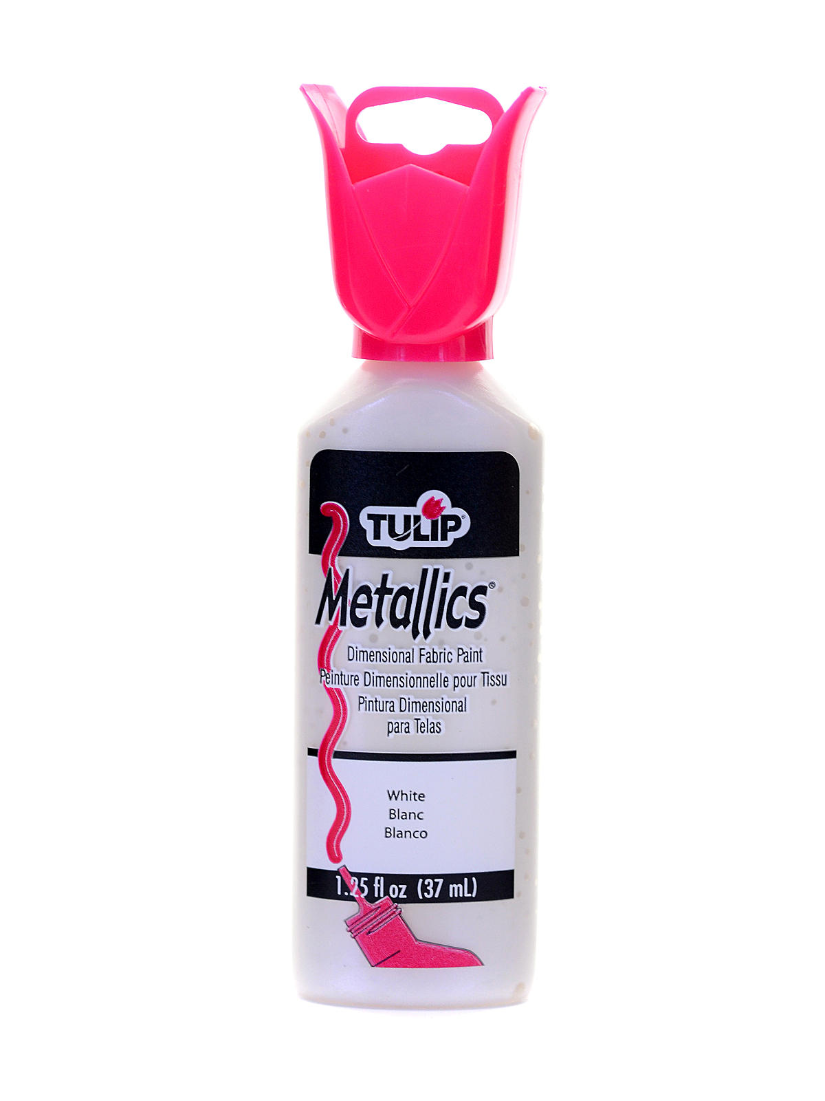 Metallic Dimensional Fabric Paint white 1 1 4 oz.