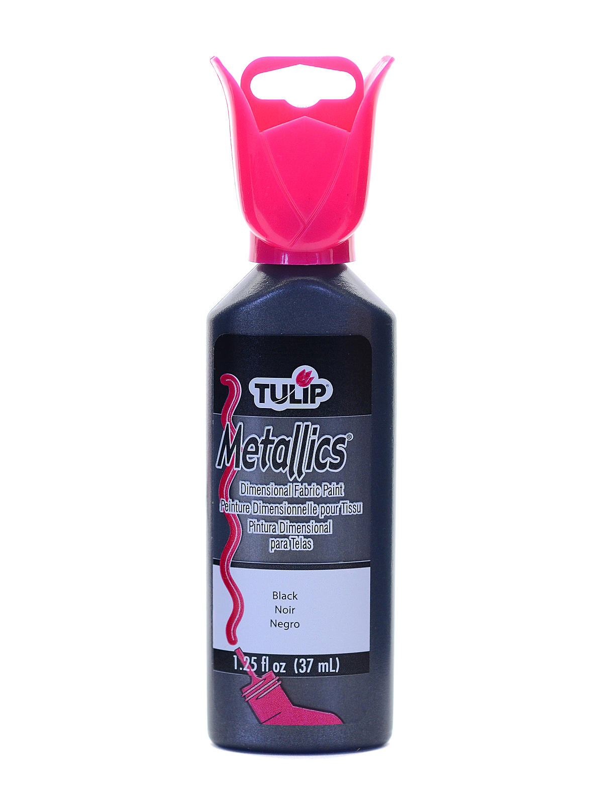 Metallic Dimensional Fabric Paint black 1 1 4 oz.
