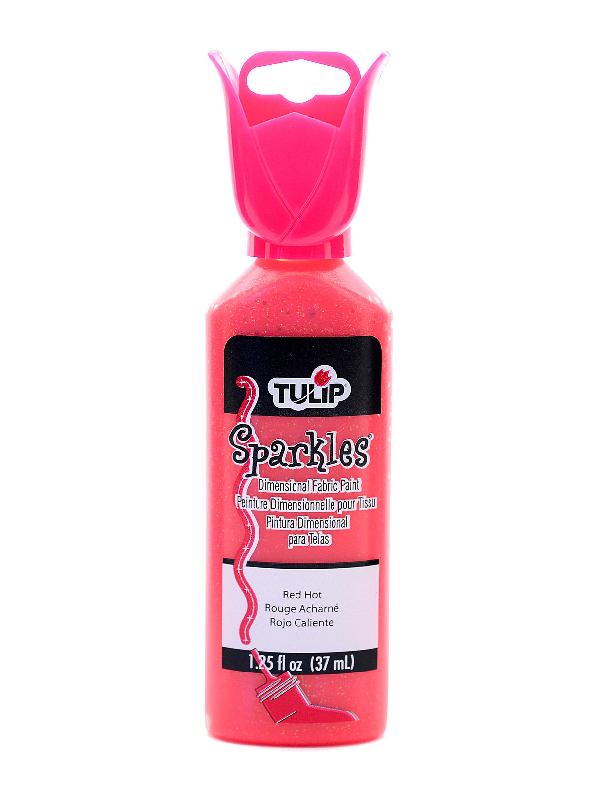 Sparkle Dimensional Fabric Paint red hot 1 1 4 oz.