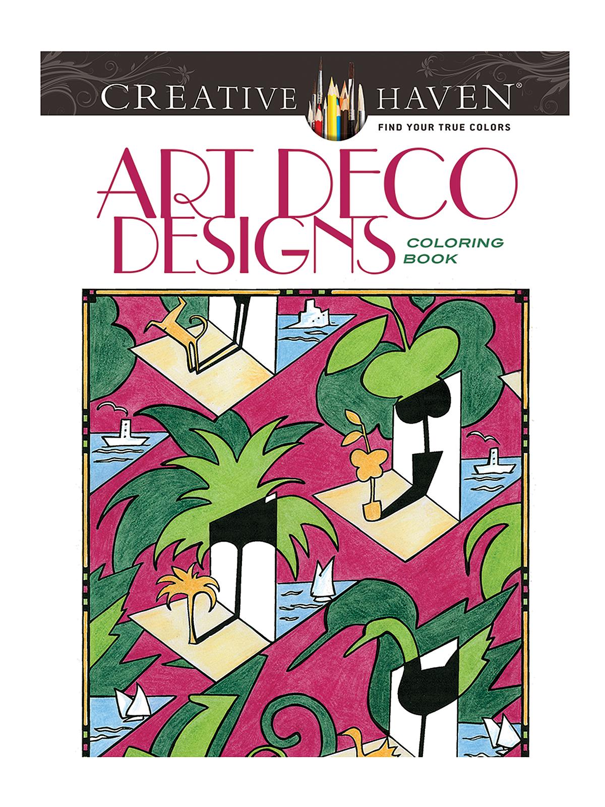 Creative Haven Coloring Books Art Deco Designs