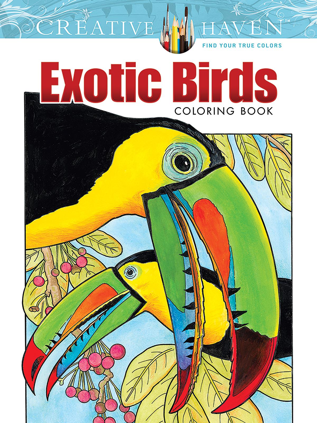 Creative Haven Coloring Books Exotic Birds