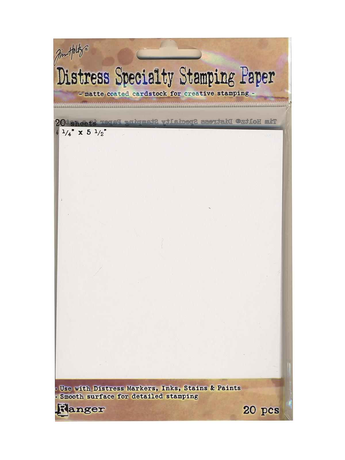Tim Holtz Distress Specialty Stamping Paper 4 1 4 in. x 5 1 2 in. pack of 20 sheets