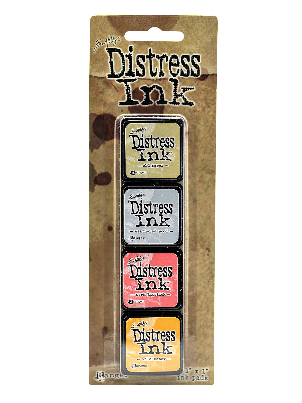 Tim Holtz Mini Distress Ink Pads kit #7 1 in. x 1 in. set of 4 colors