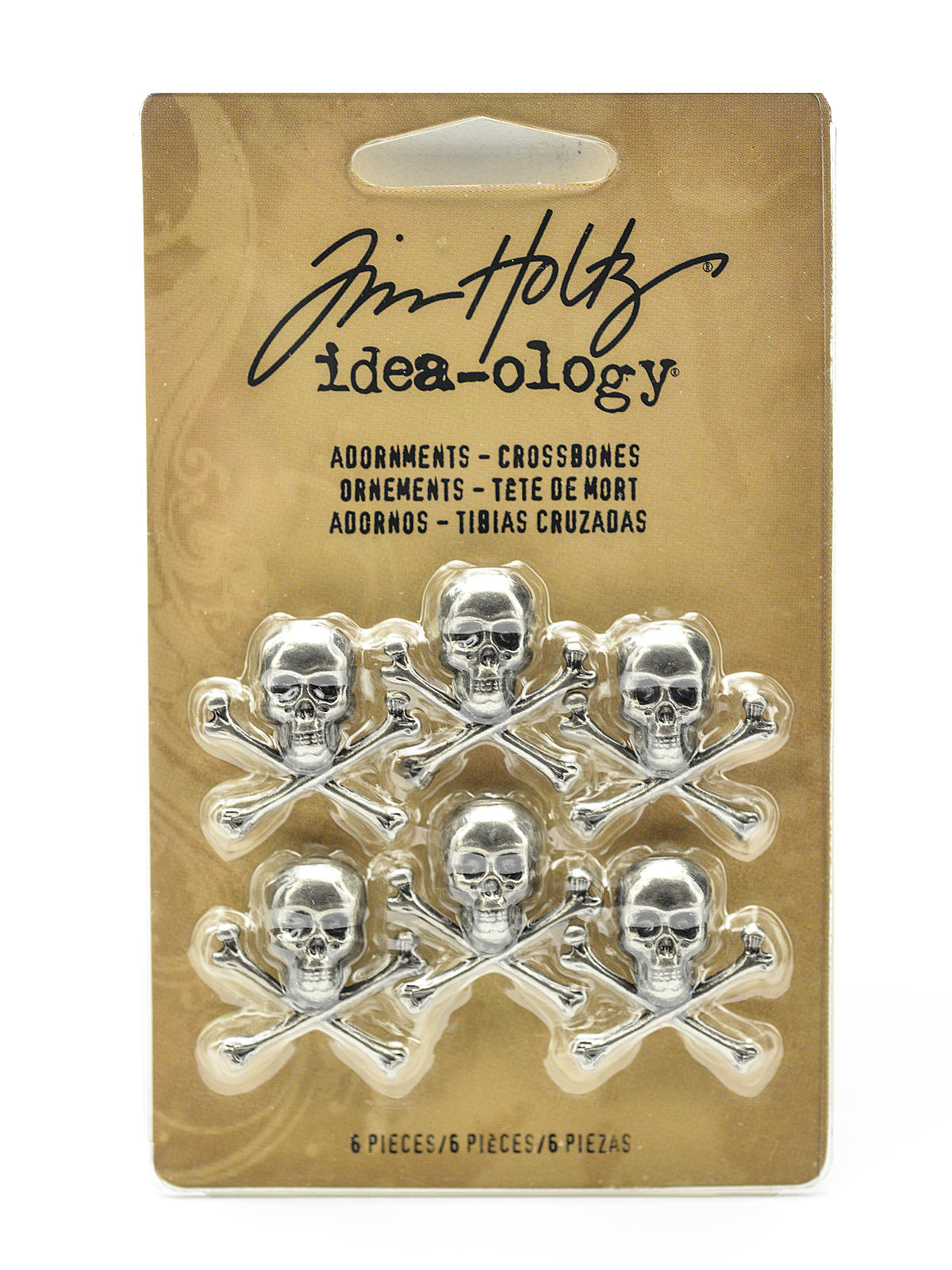 Idea-ology Findings Crossbone Adornment Charms Pack Of 6