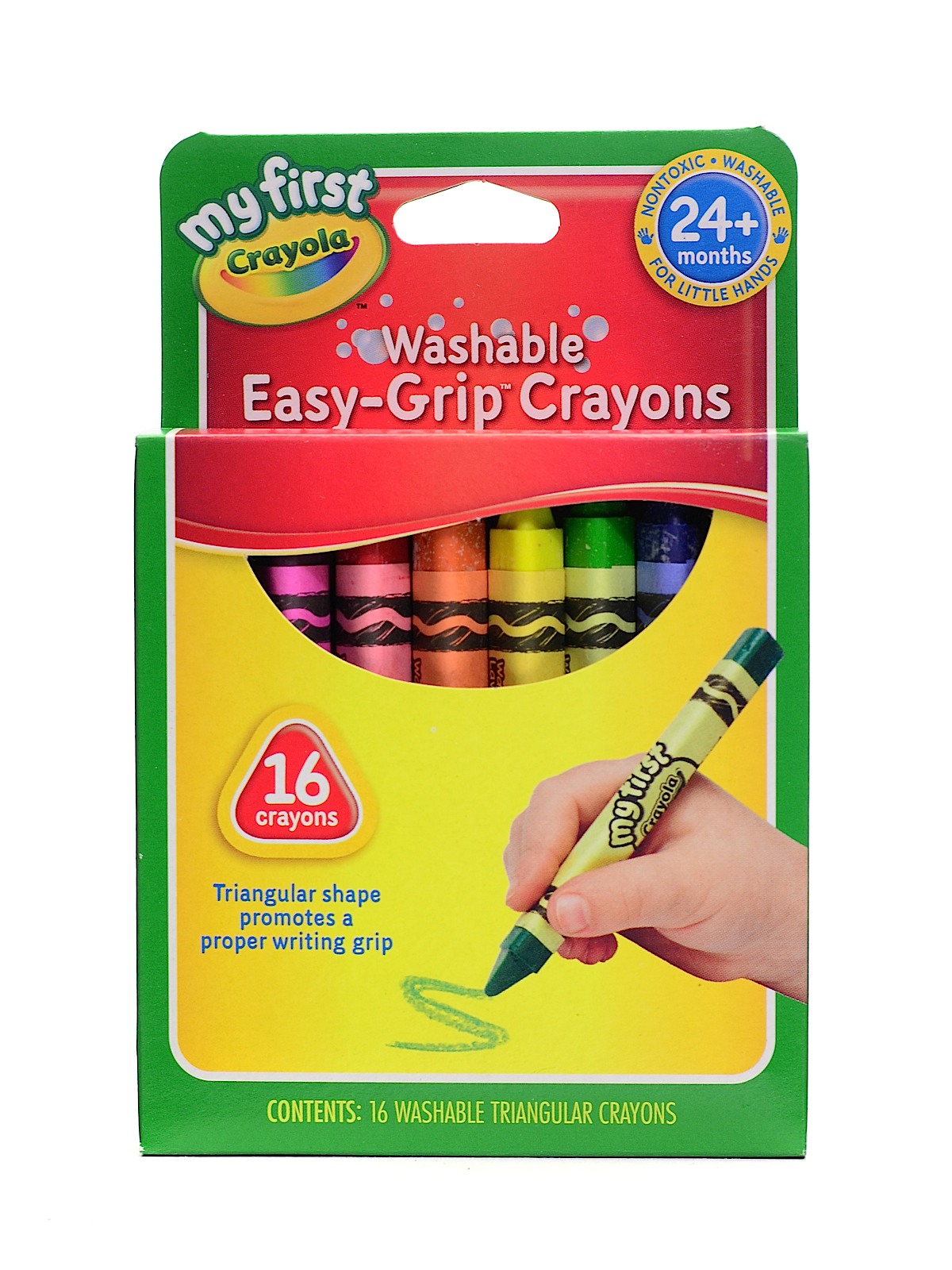 My First Washable Triangular Crayons Box Of 16