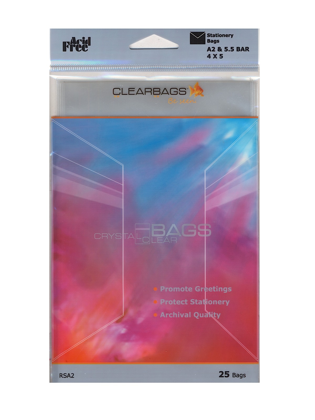 Crystal Clear Stationery Bags 4 5 8 in. x 5 3 4 in. clear pack of 25