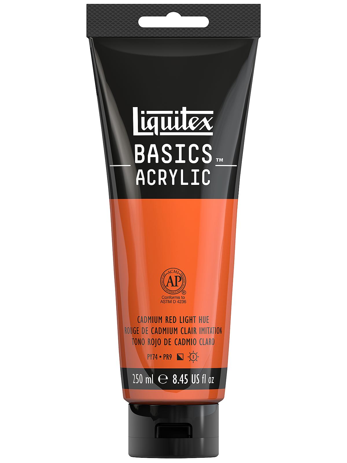 Basics Acrylics Colors cadmium red light hue 8.5 oz. tube