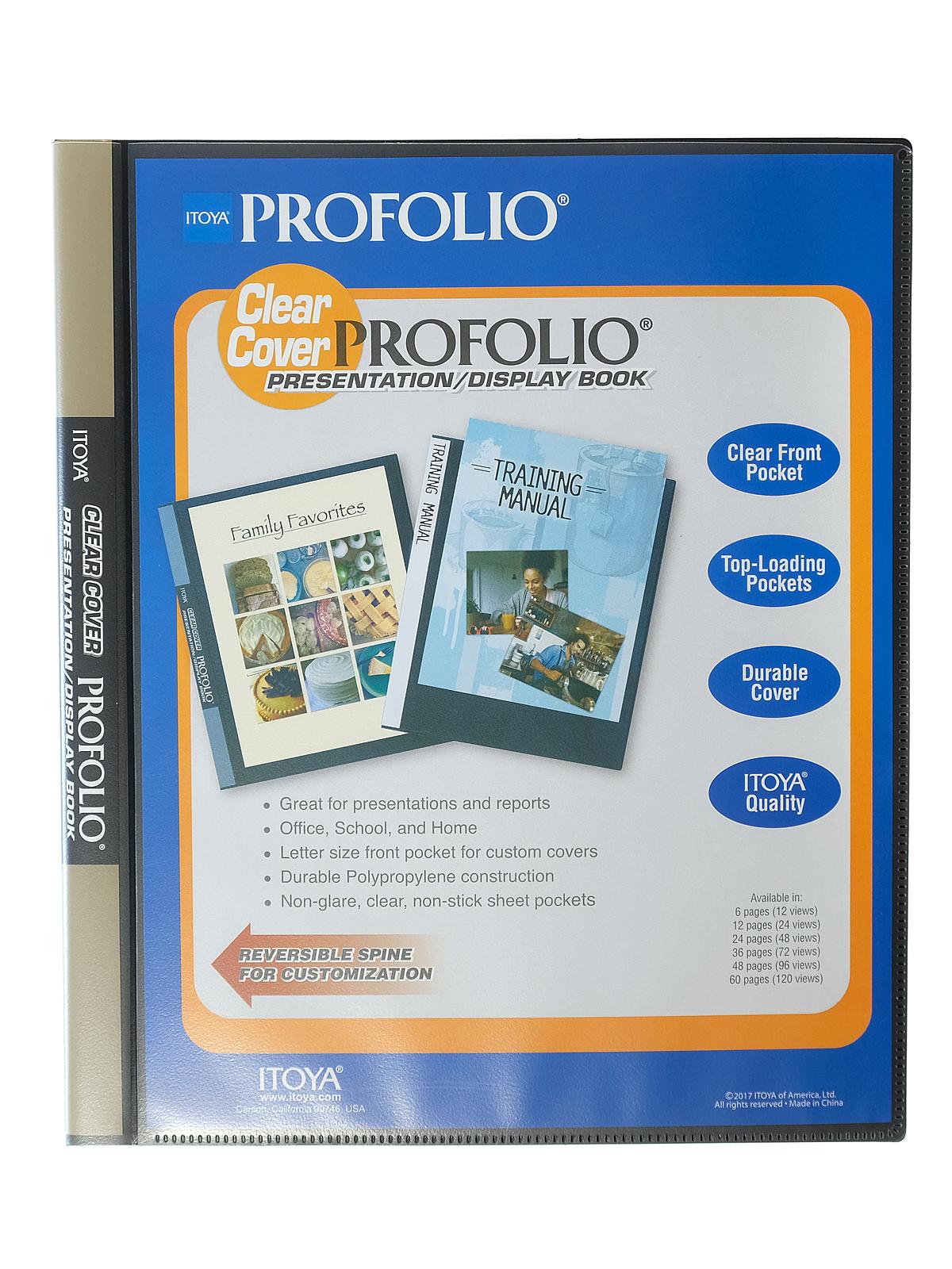 Clear Cover Profolio Presentation Books 12 Pages (24 Views)