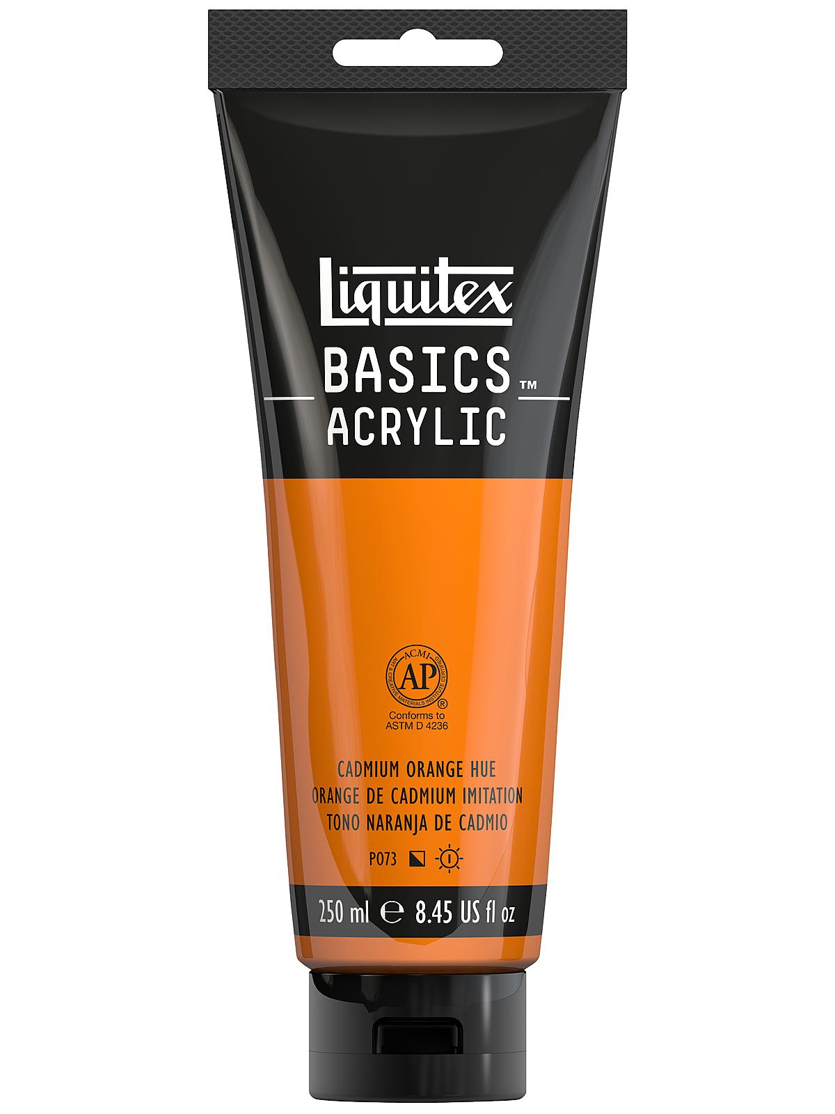 Basics Acrylics Colors cadmium orange hue 8.5 oz. tube