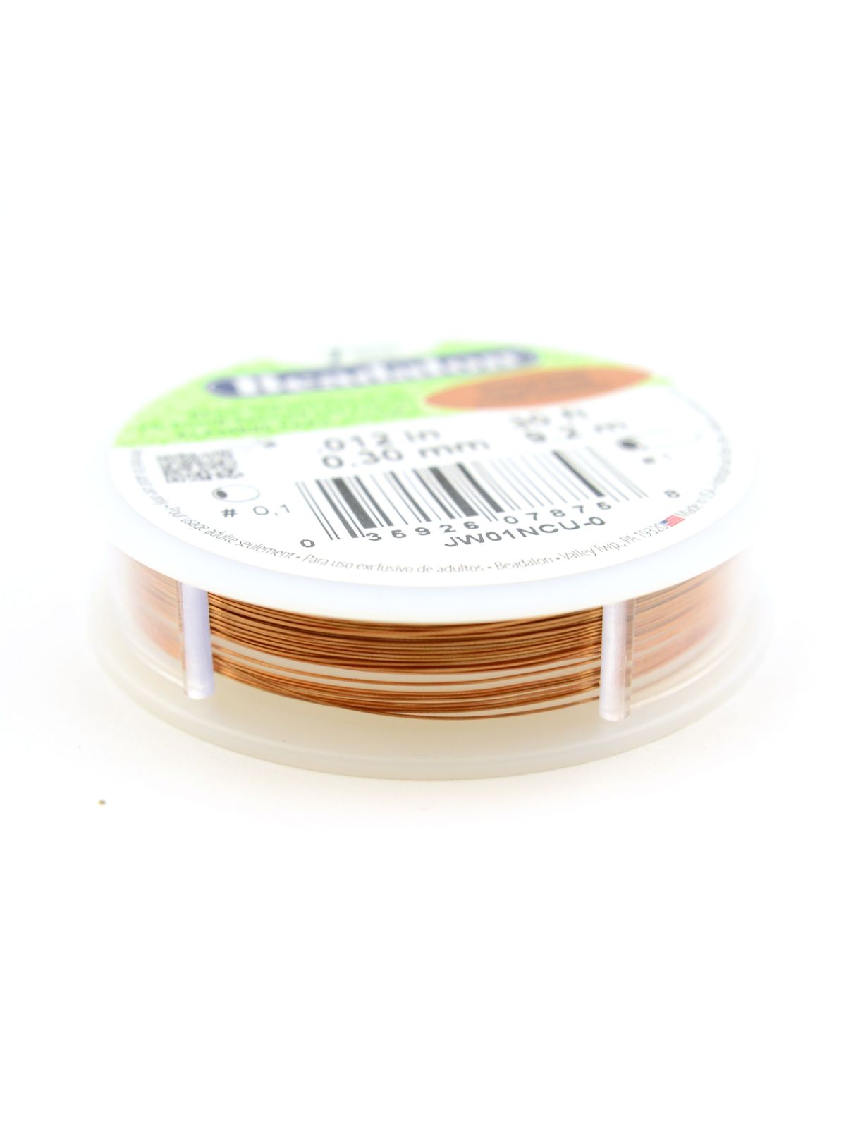 7 Strand Bead Stringing Wire Satin Copper .012 In. (0.30 Mm) 30 Ft. Spool