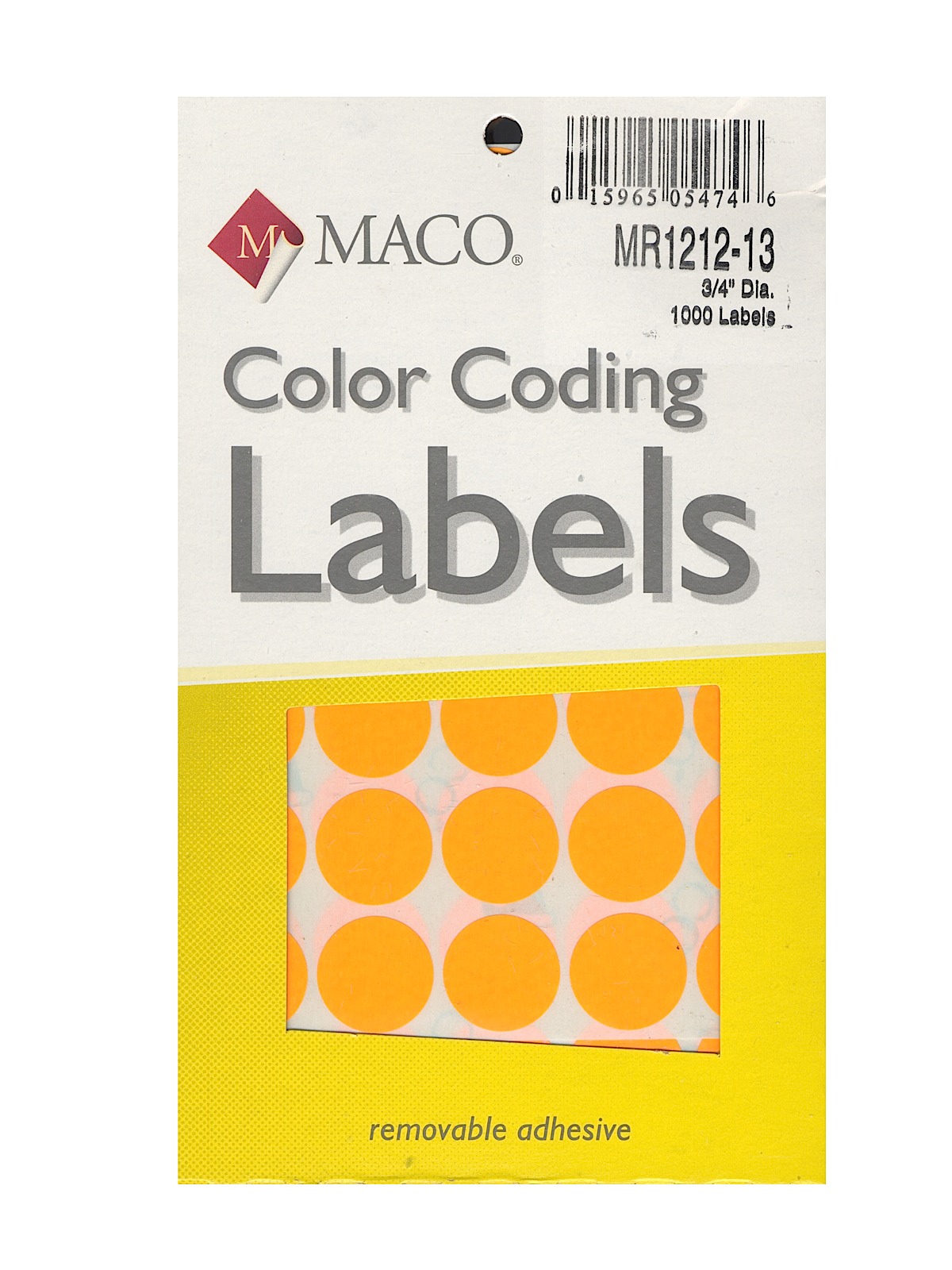 Color Coding Labels 3 4 in. round orange glow pack of 1000