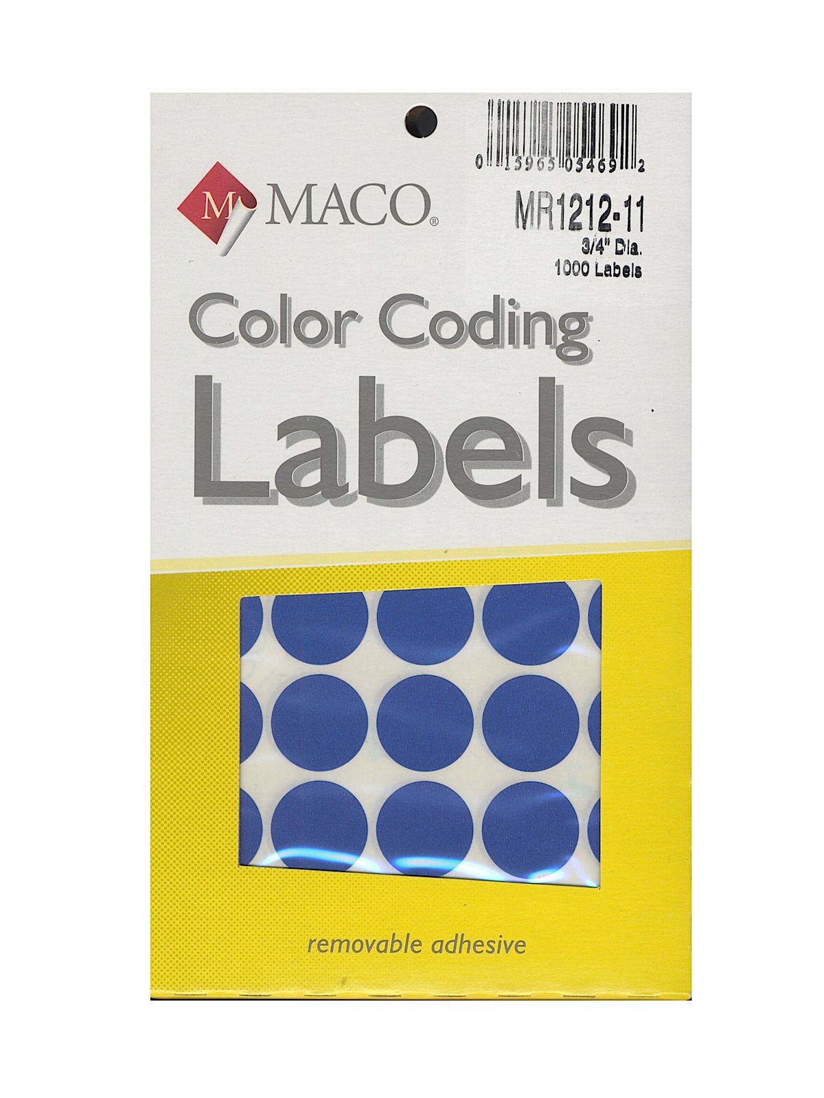 Color Coding Labels 3 4 in. round dark blue pack of 1000