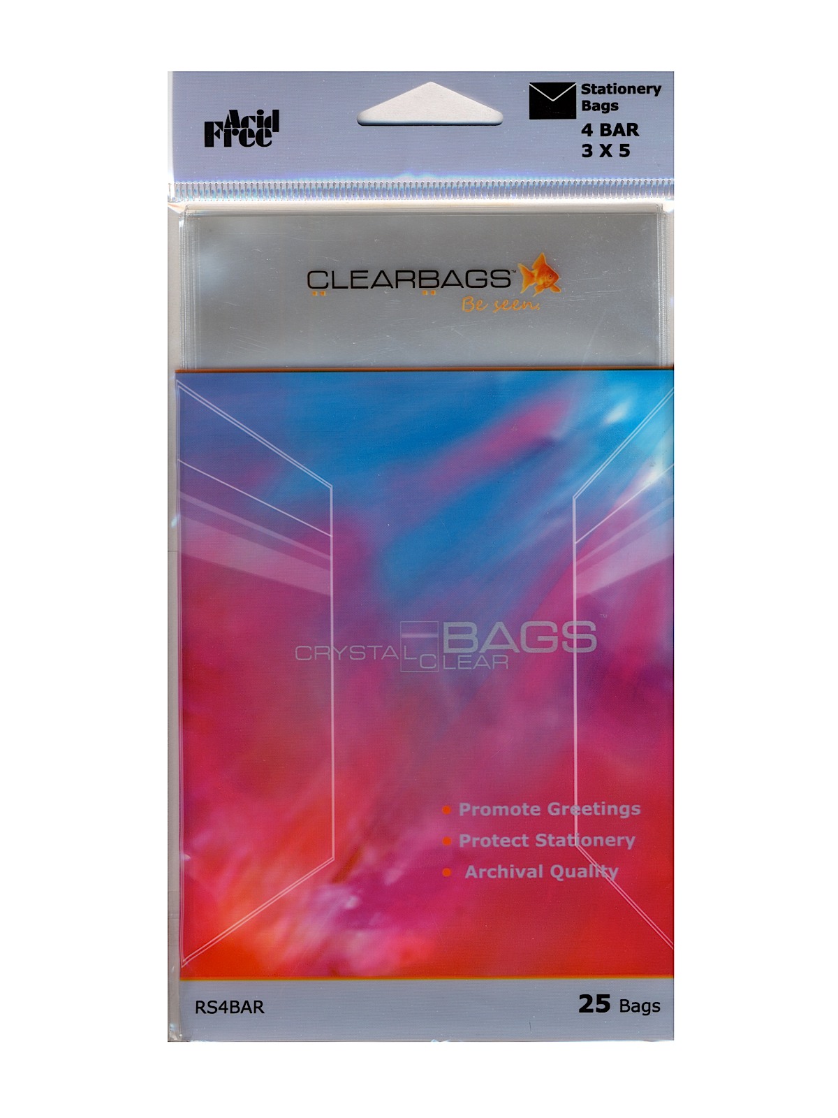 Crystal Clear Stationery Bags 3 13 16 in. x 5 3 16 in. clear pack of 25