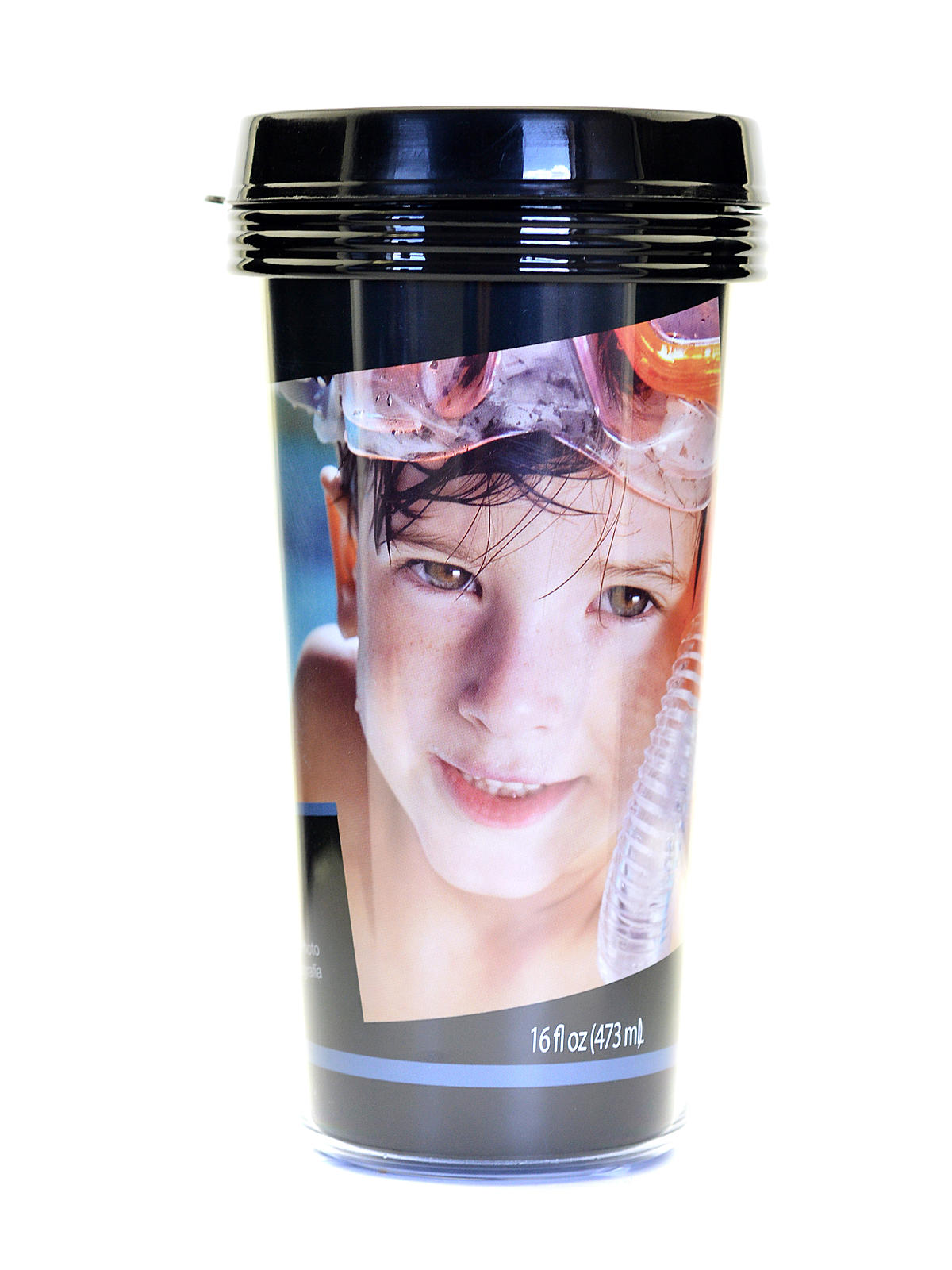 Snap Photo Accessories Black Clear 7 In. Photo Travel Tumbler