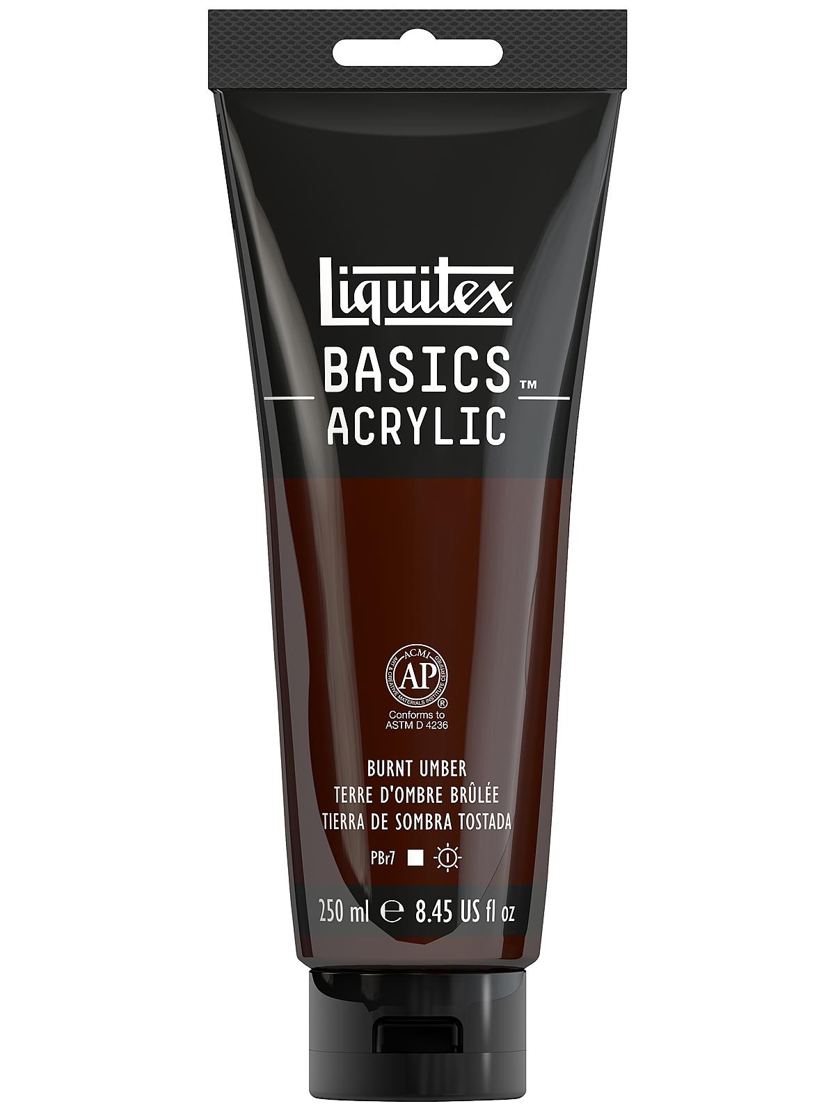Basics Acrylics Colors burnt umber 8.5 oz. tube