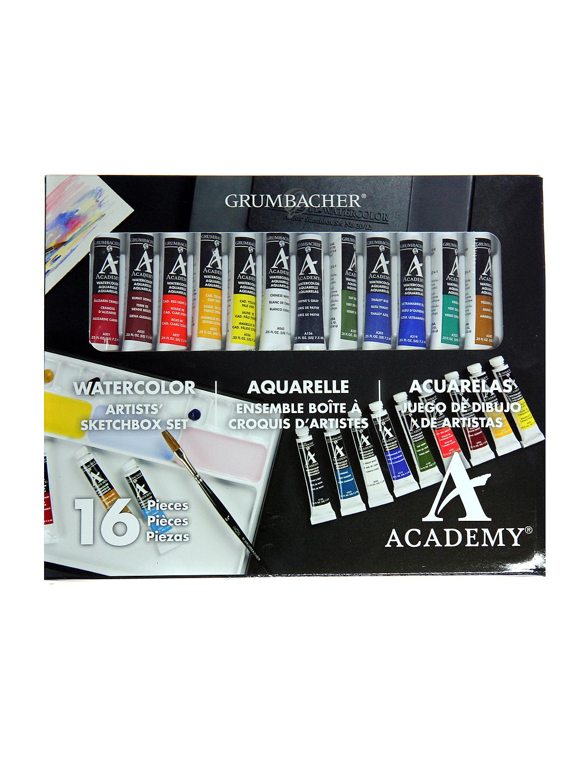 Academy Watercolor Artists' Sketchbox Set set of 12