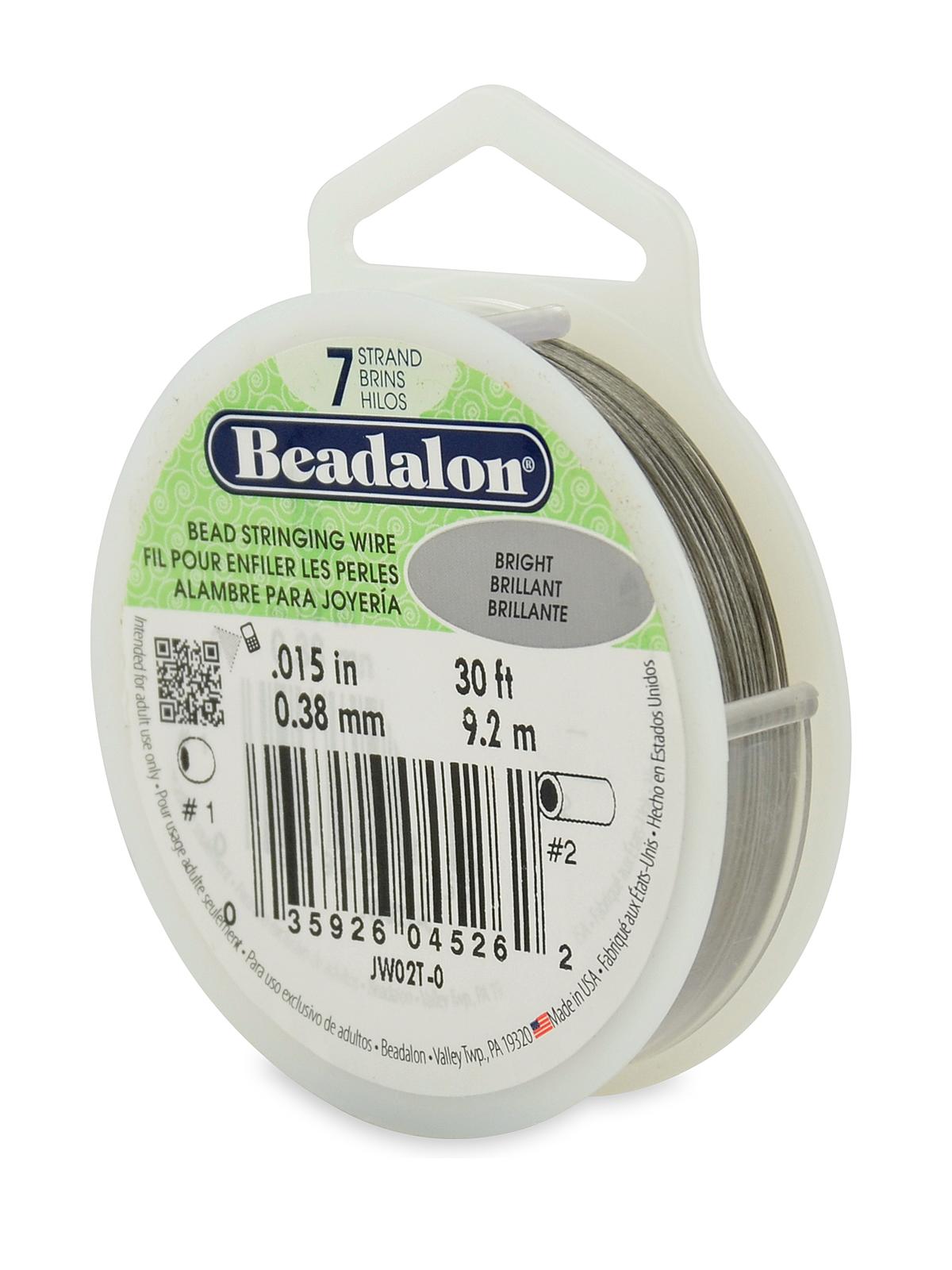 7 Strand Bead Stringing Wire Bright .015 In. (0.38 Mm) 30 Ft. Spool