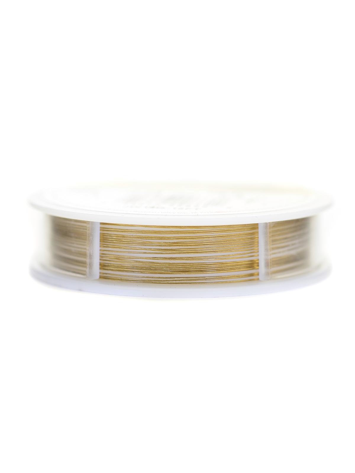 19 Strand Bead Stringing Wire Metallic Gold Color .015 In. (0.38 Mm) 15 Ft. Spool