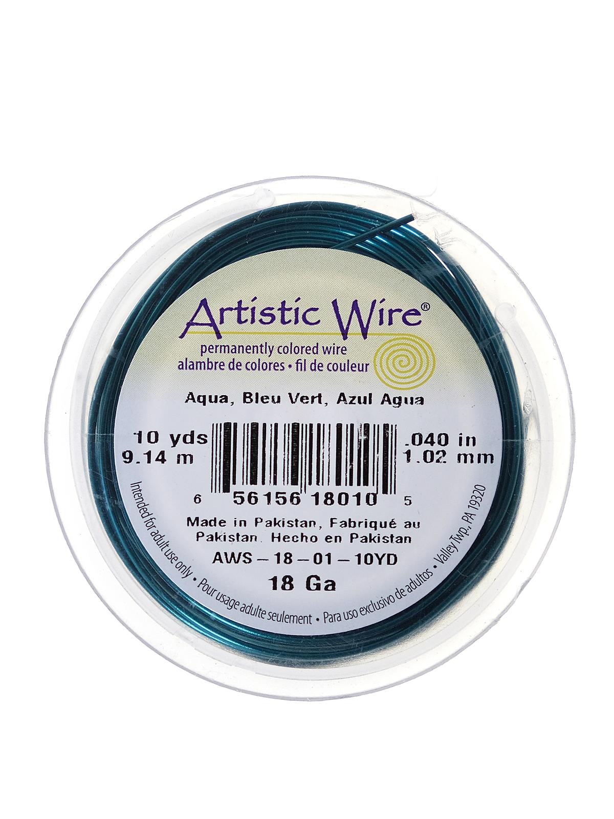 Spools 10 yd. aqua 18 gauge