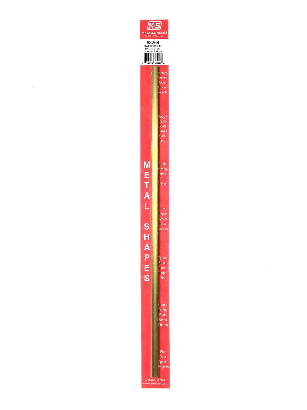 Metal Tubing brass 1 8 in. x 1 4 in. x 12 in. rectangle