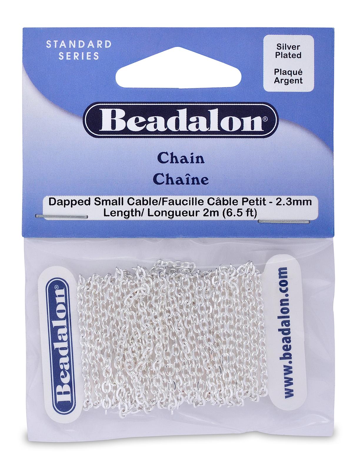 Chains Small Dapped Cable Silver 6.56 Ft.