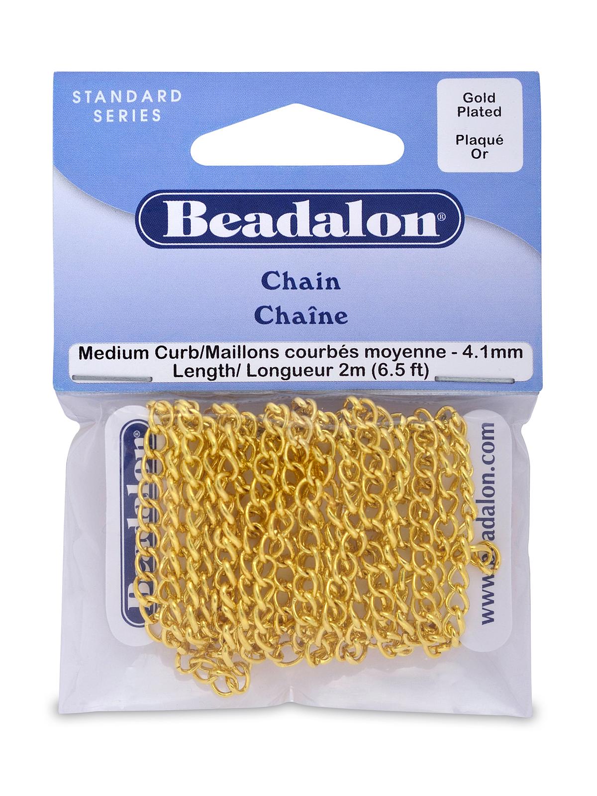 Chains Medium Curb Gold 6.56 Ft.