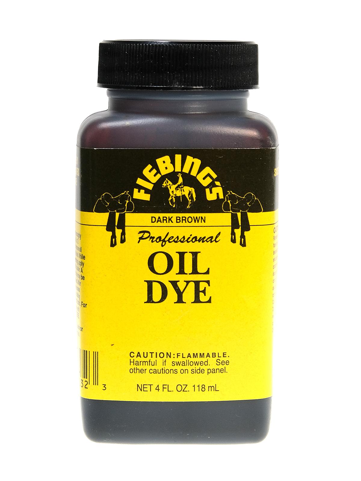 Professional Oil Dye 4 Oz. Bottle Dark Brown