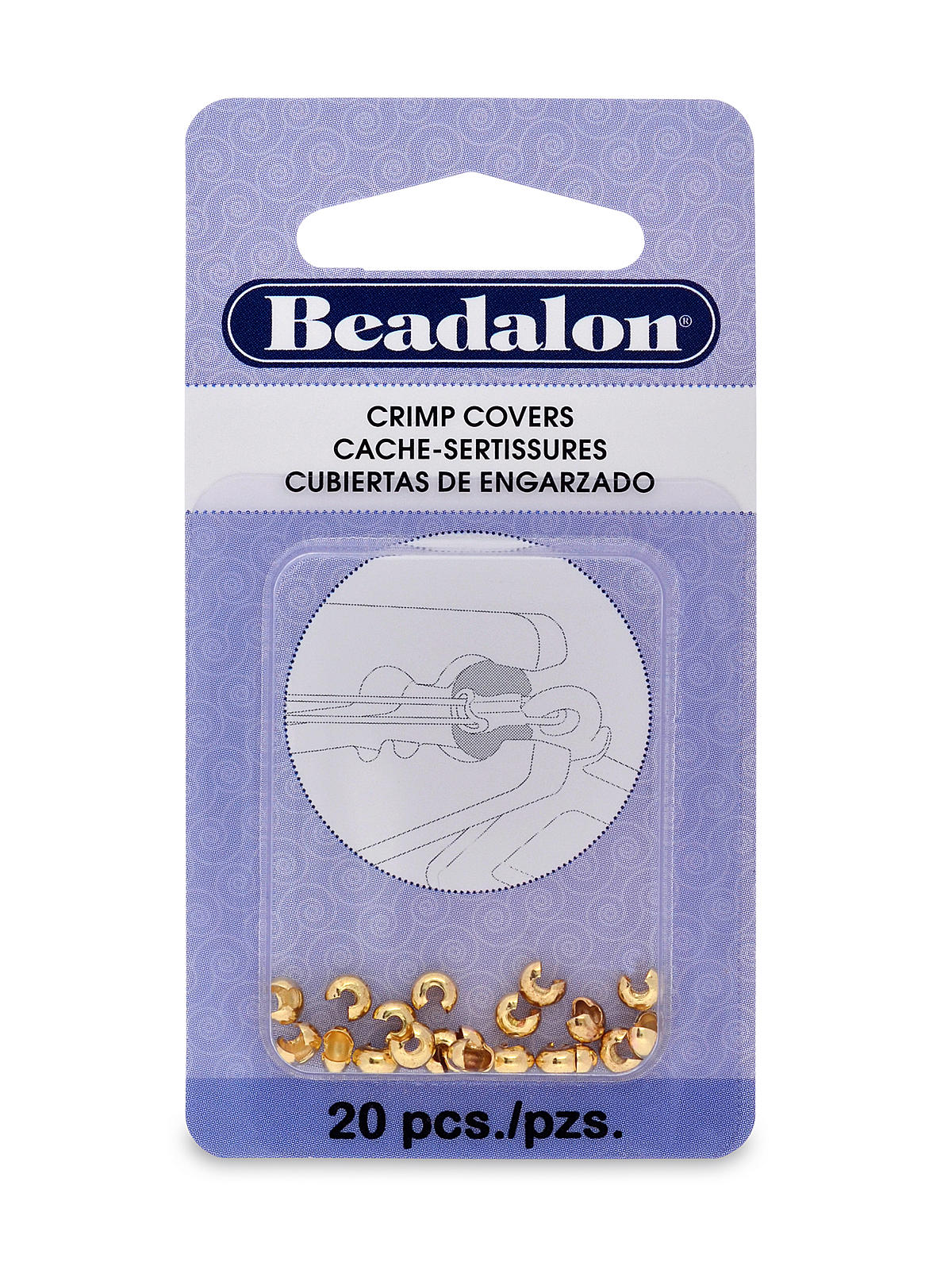 Crimp Covers 3 mm gold pack of 20