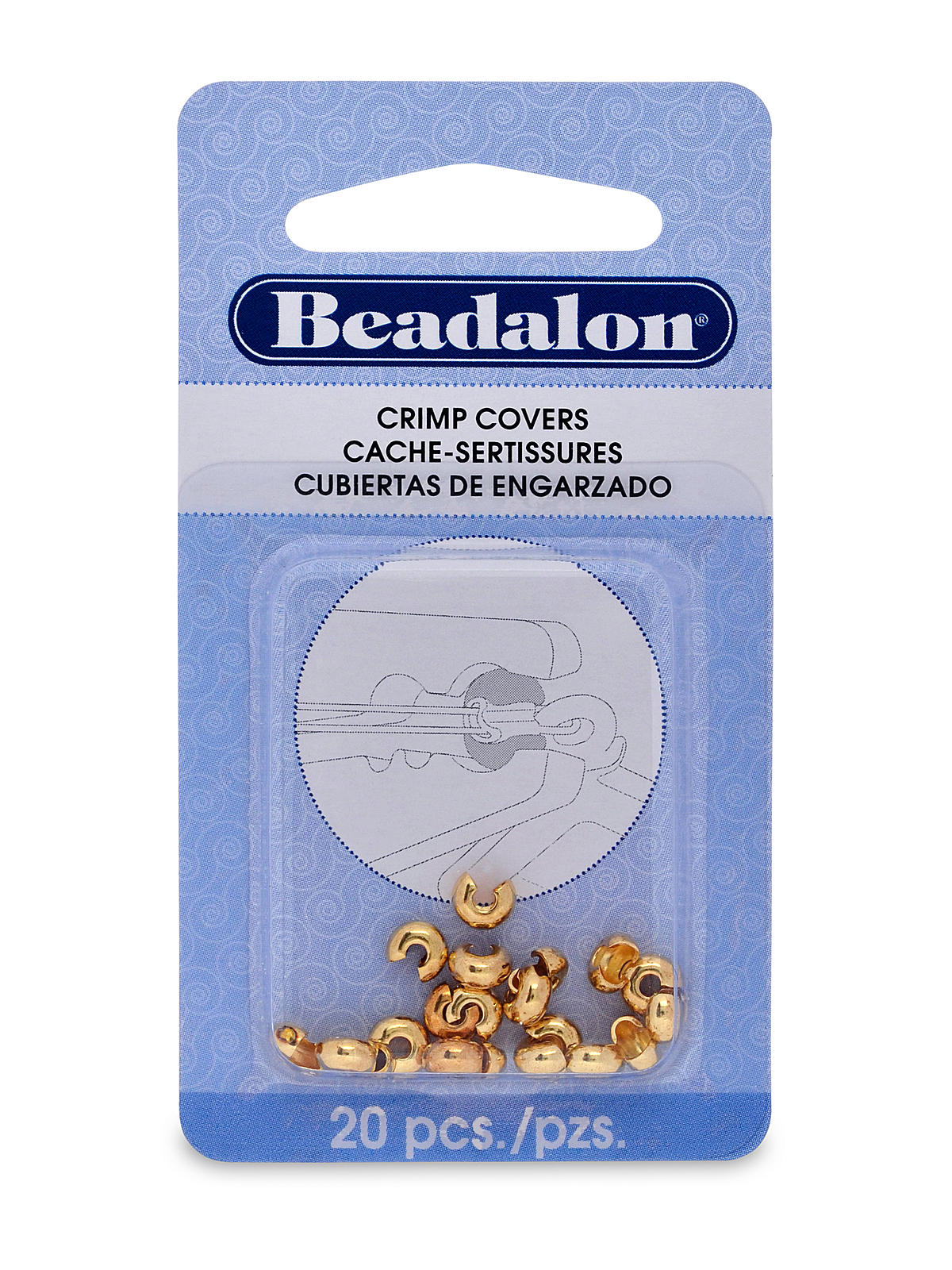 Crimp Covers 4 mm gold pack of 20