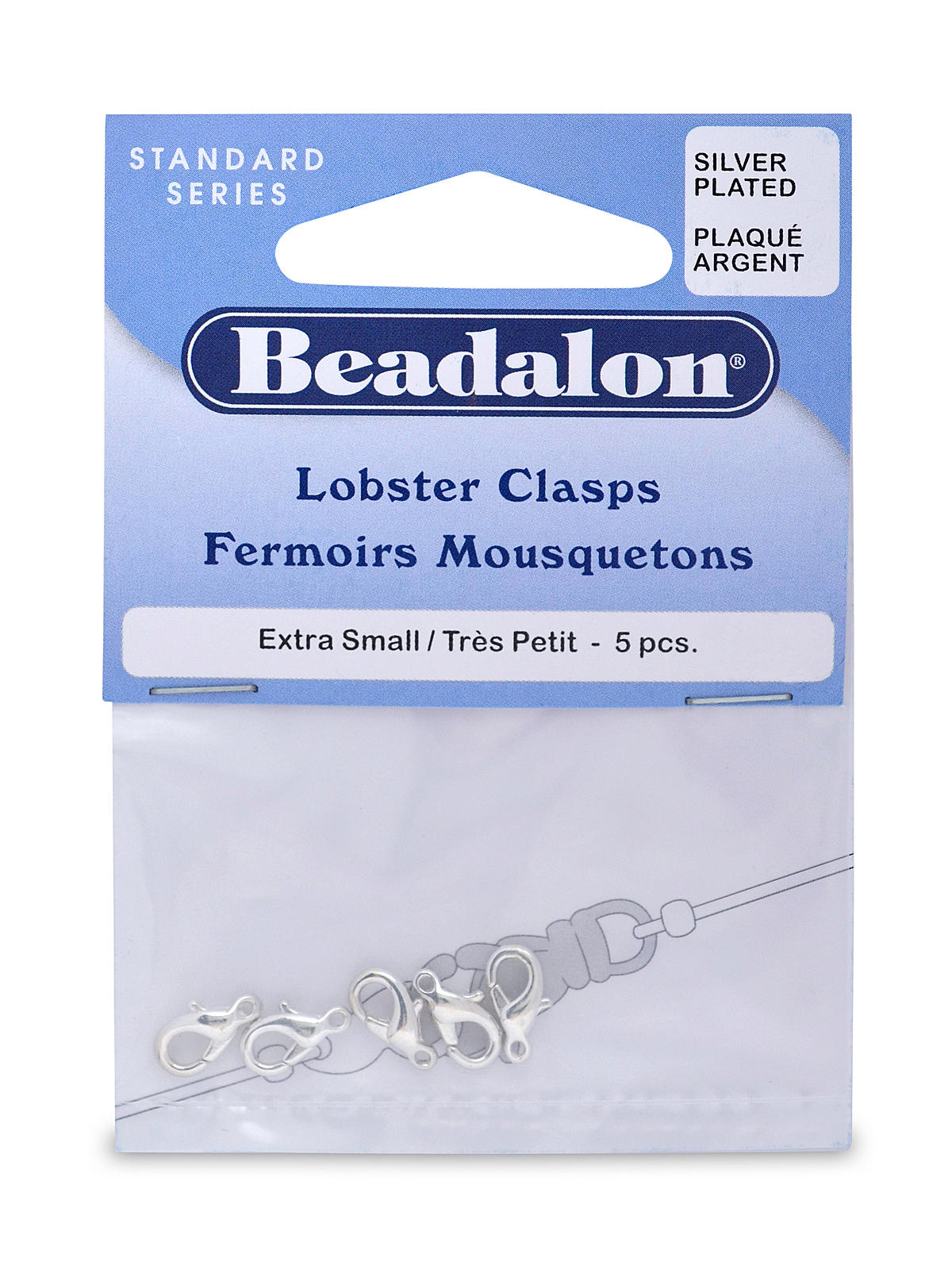 Lobster Clasps X-small Silver Pack Of 5