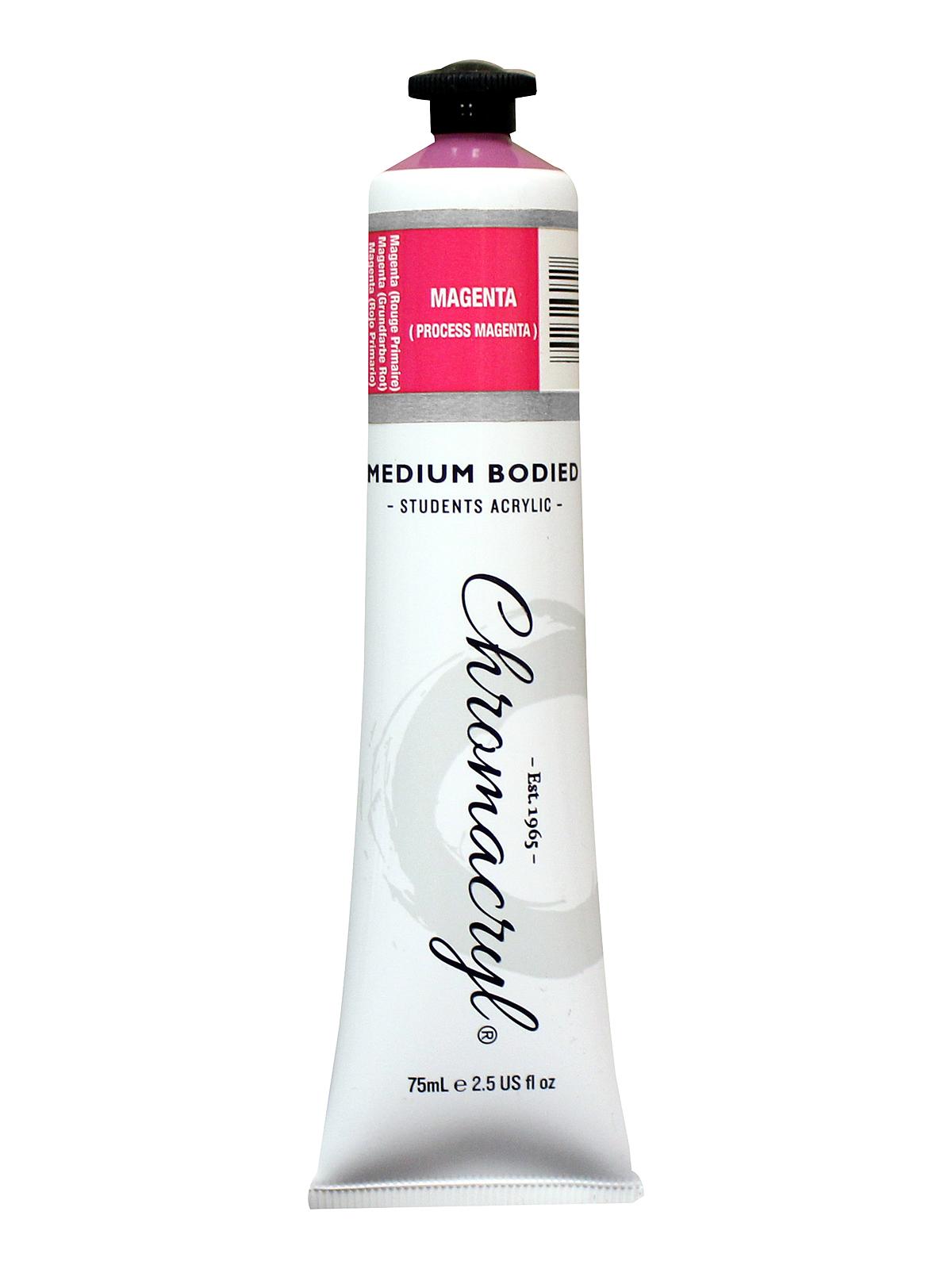 Chromacryl Students' Acrylic Paints magenta 75 ml