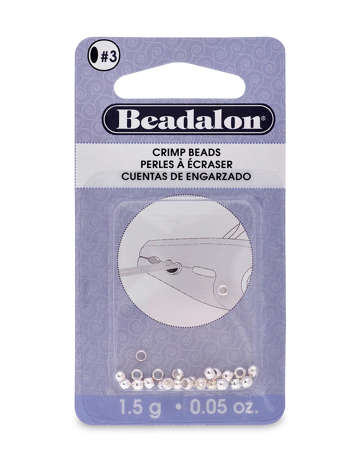 Crimp Beads #3 Silver Pack Of 27
