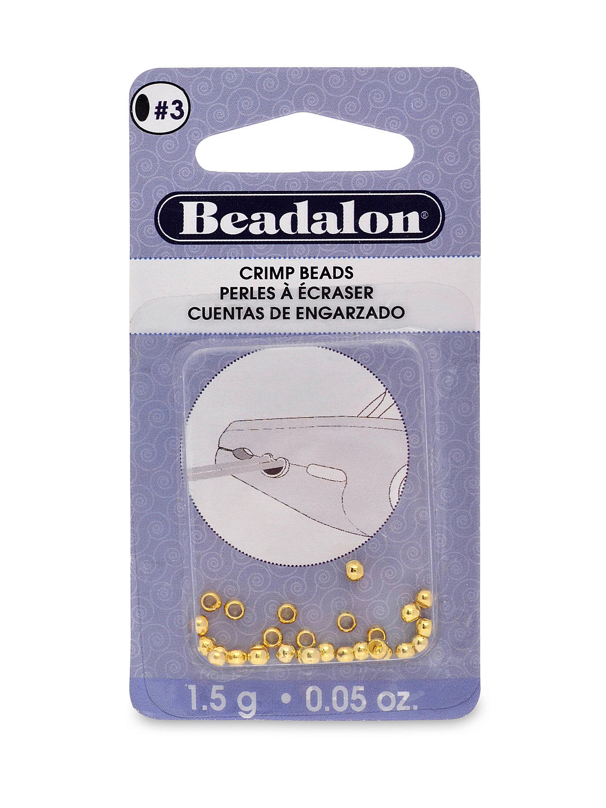 Crimp Beads #3 Gold Pack Of 27
