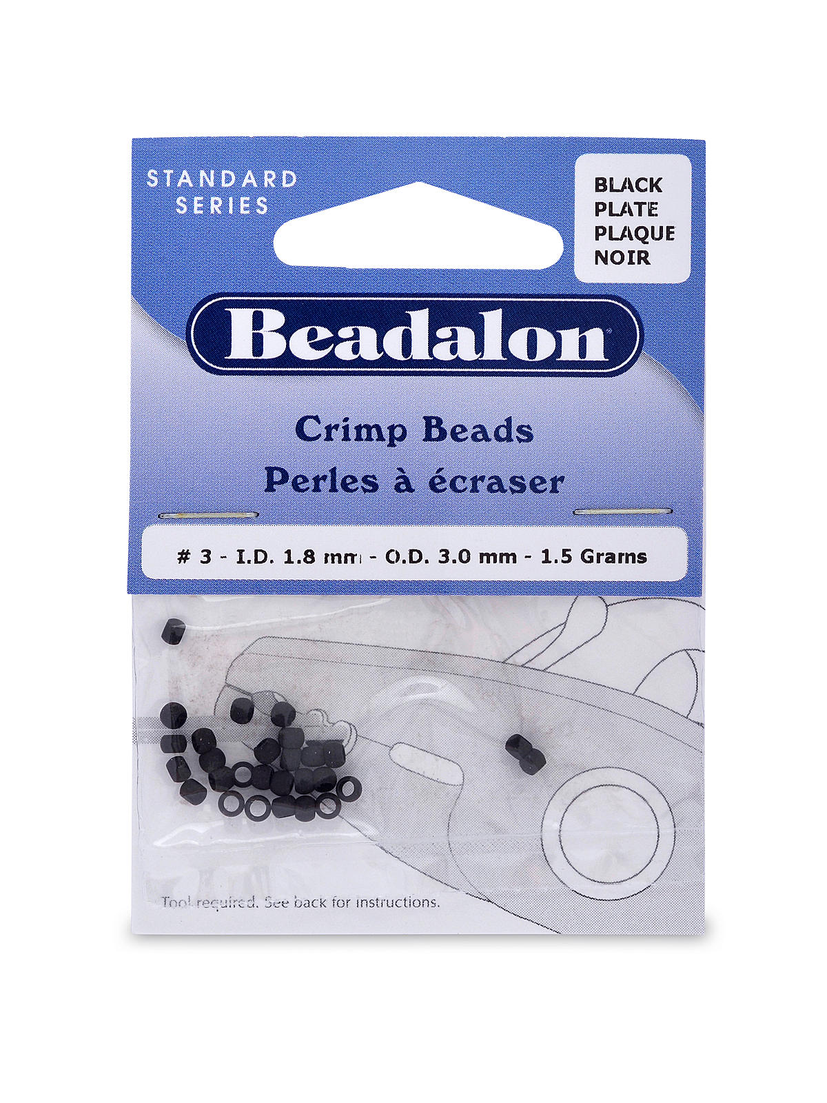 Crimp Beads #3 Black Pack Of 27