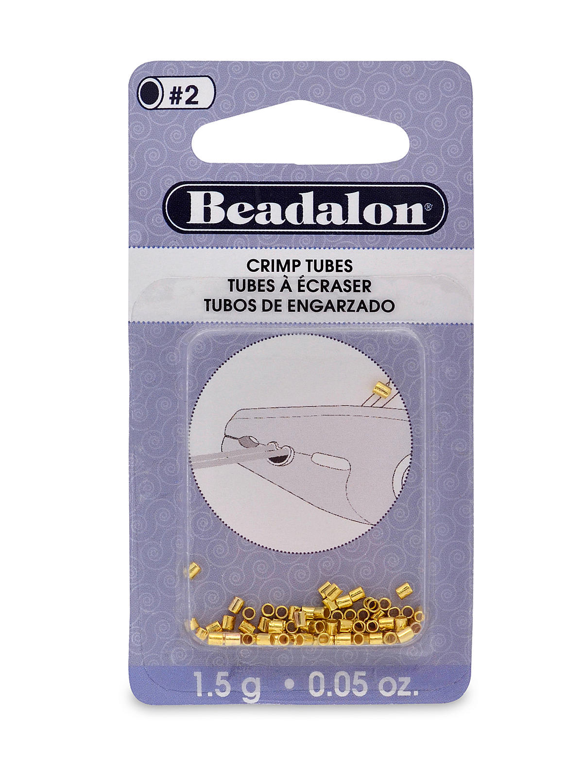 Crimp Tubes #2 gold pack of 46
