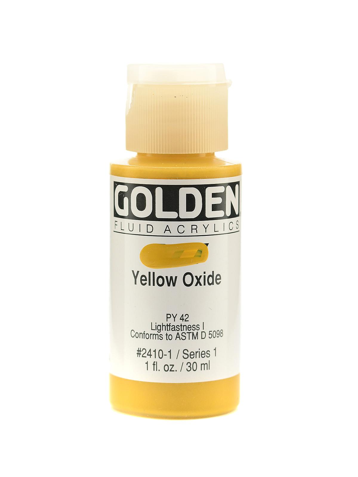 Fluid Acrylics yellow oxide 1 oz.