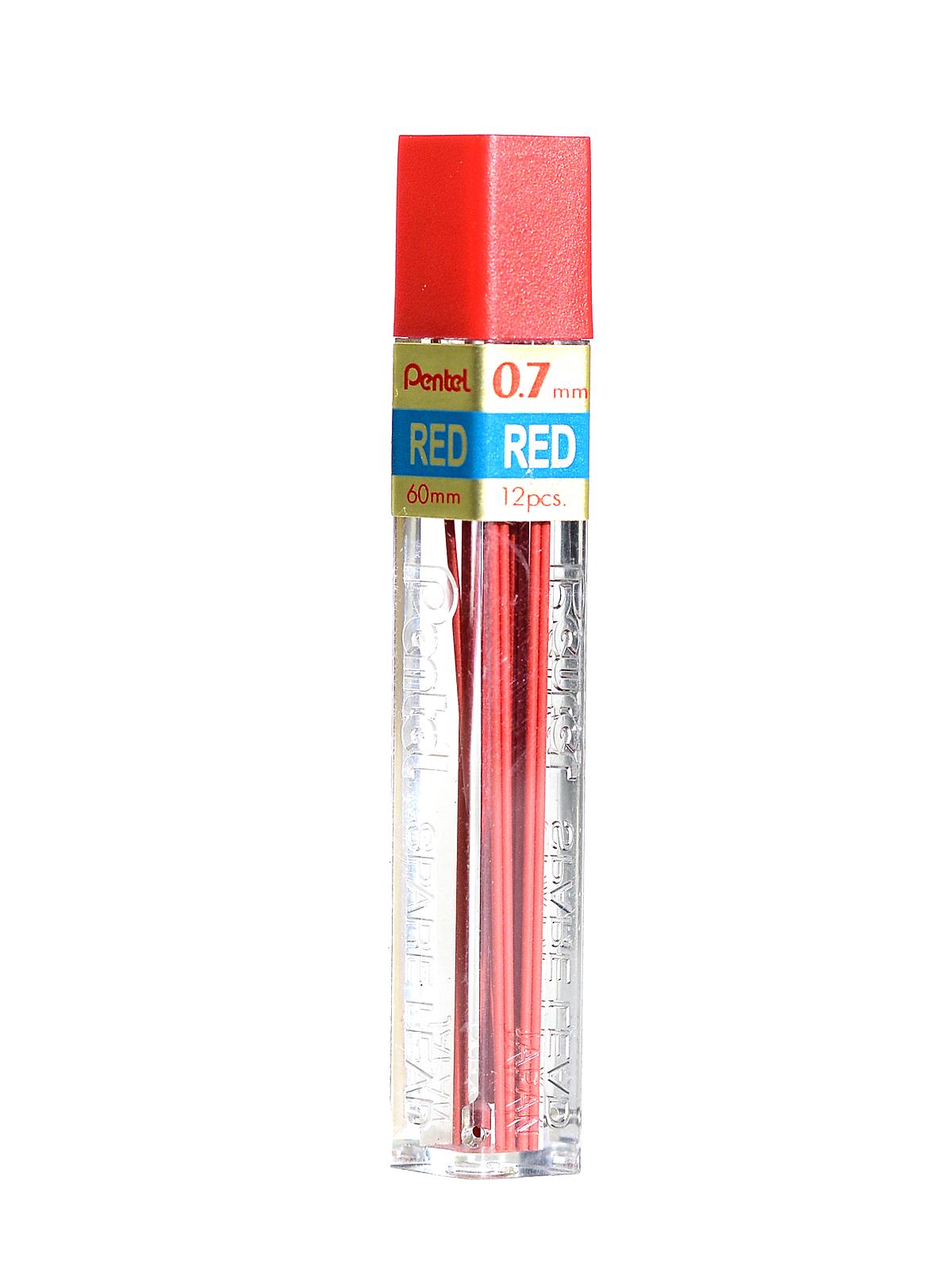 Colored Lead Refills Red 0.7 Mm Tube Of 12