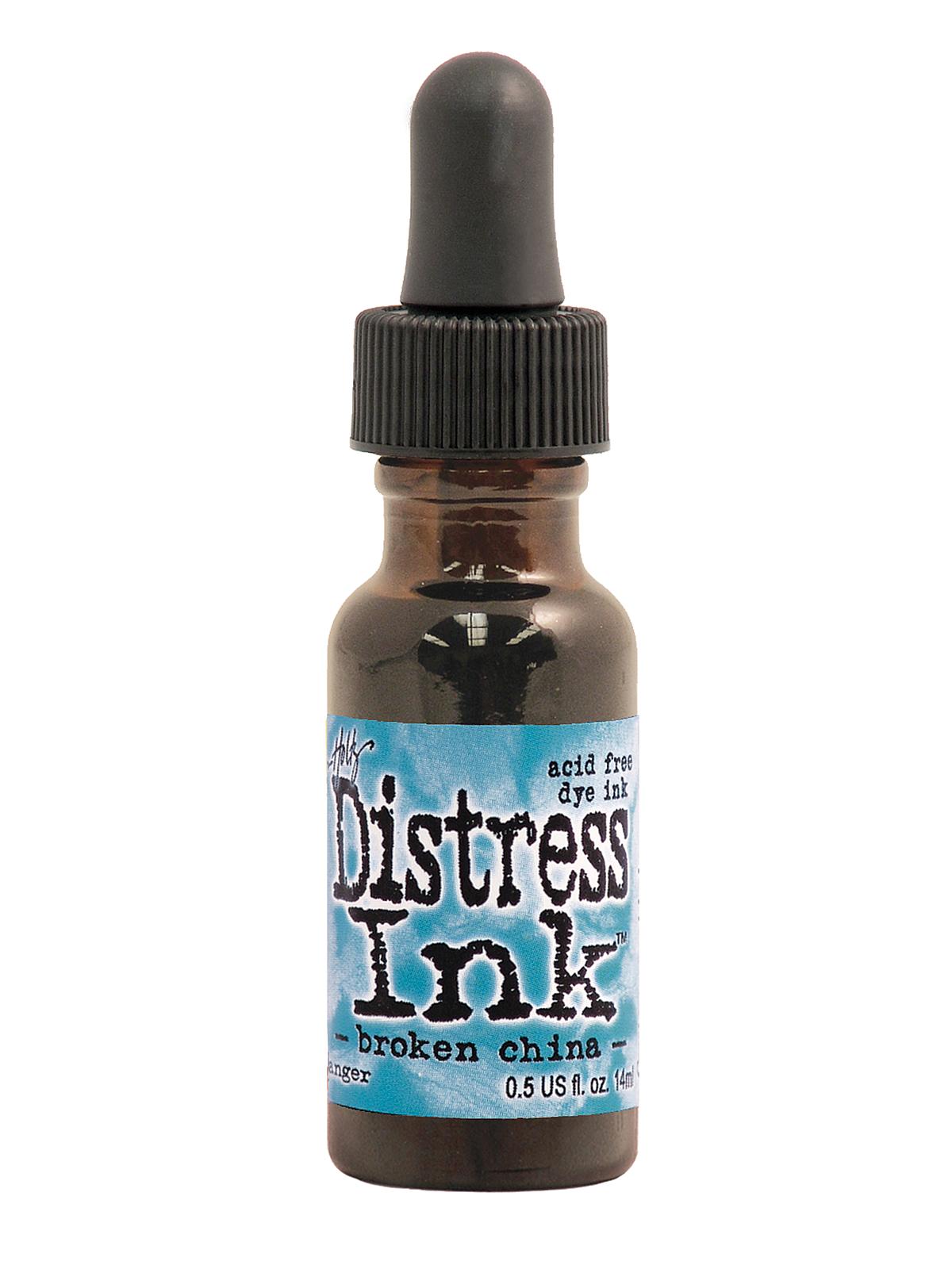 Tim Holtz Distress Ink broken china 0.5 oz. reinker bottle