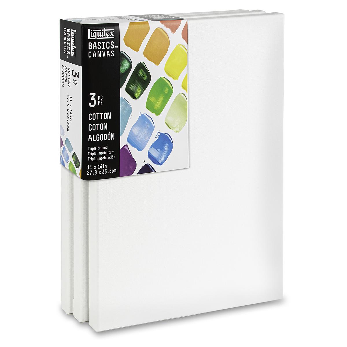 BASICS Stretched Canvas 11 in. x 14 in. pack of 3