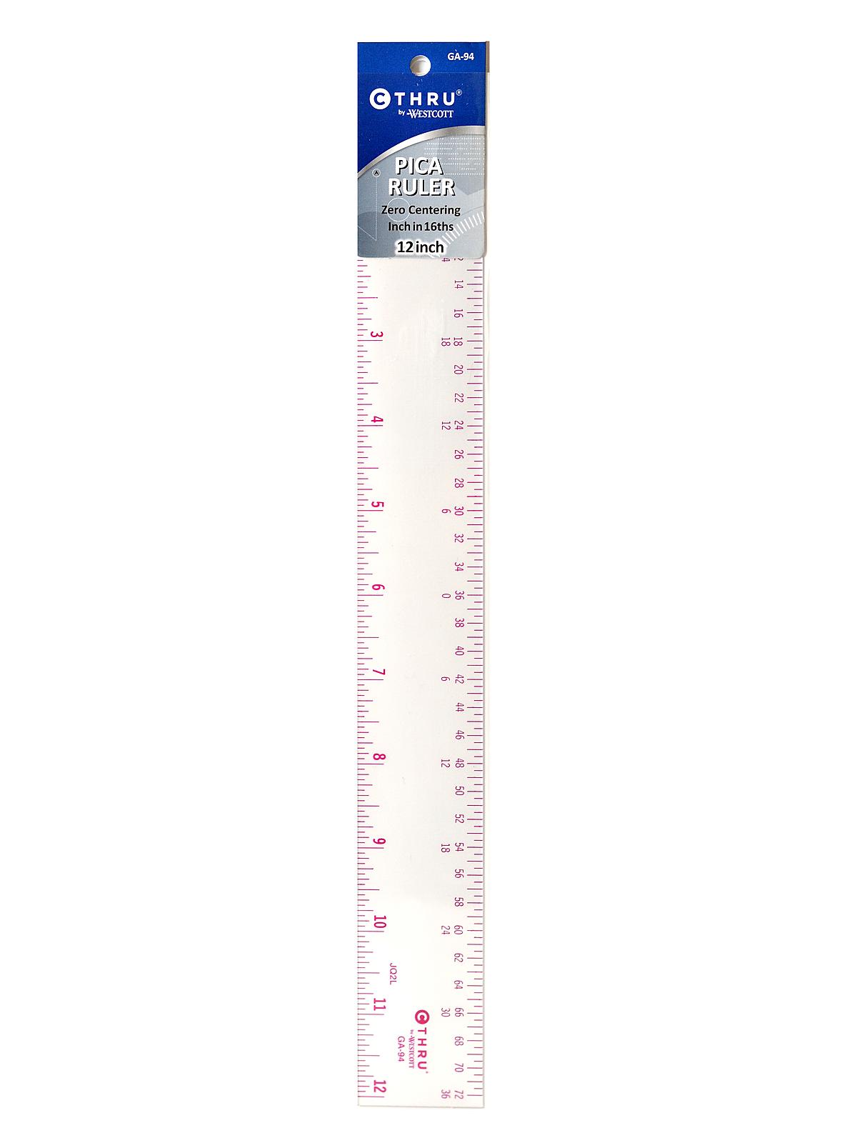 Graphic Art Rulers 1 1 2 In. X 12 In. Transparent