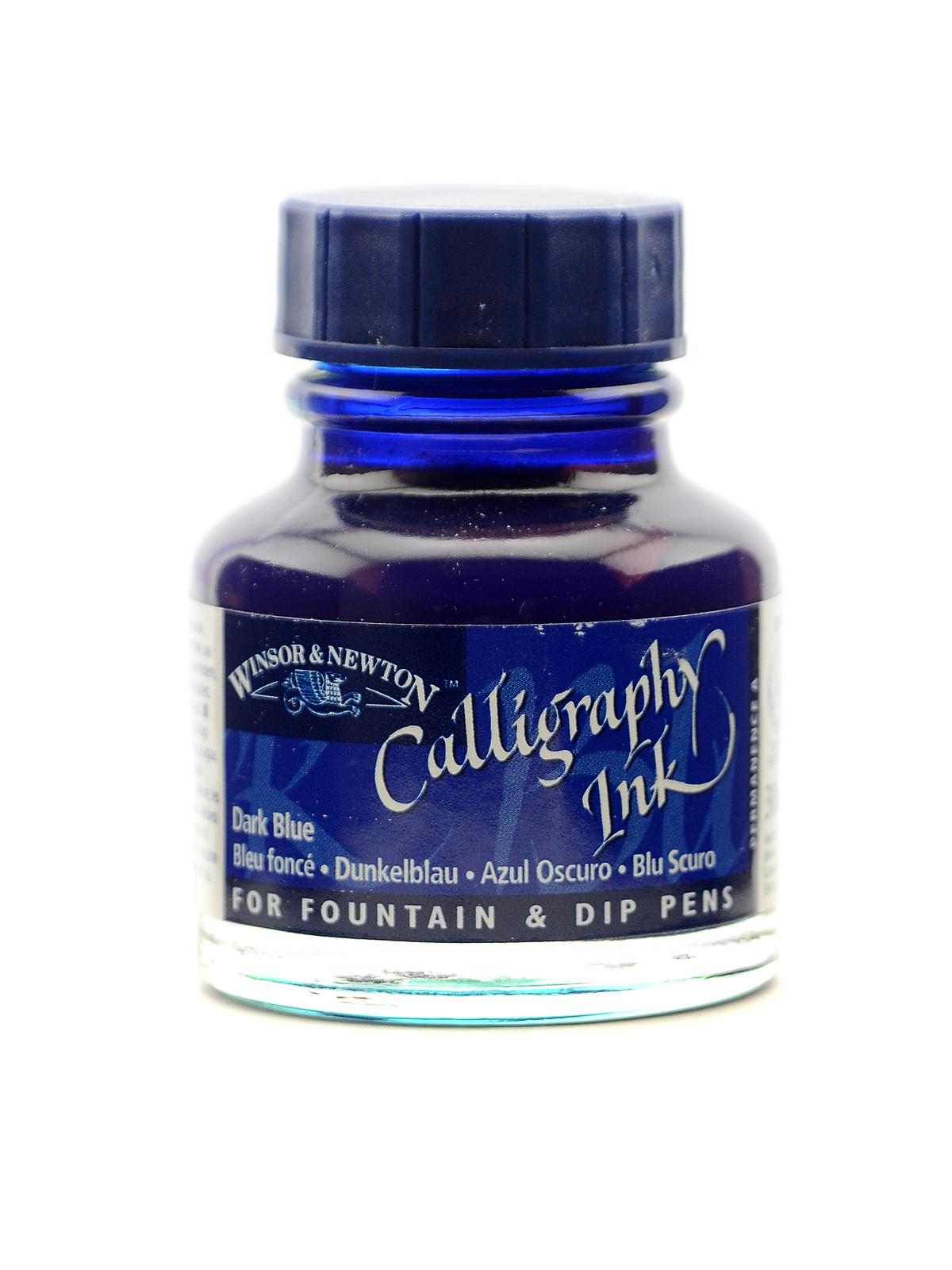 Calligraphy Ink dark blue 1 oz.