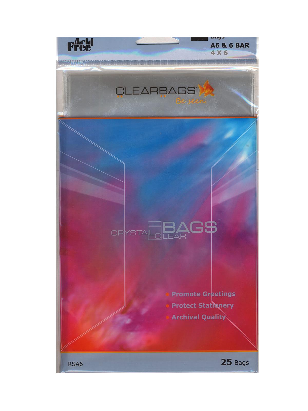 Crystal Clear Stationery Bags 4 15 16 in. x 6 9 16 in. clear pack of 25