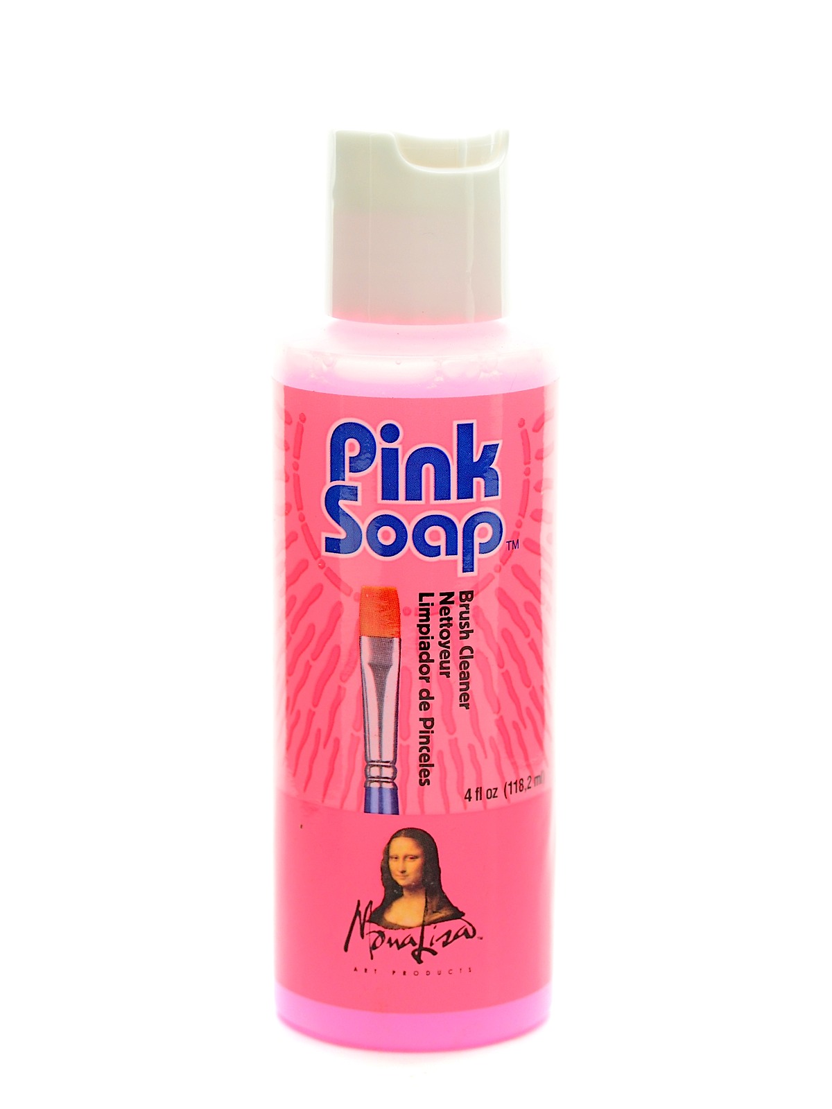 Pink Brush Soap 4 oz.