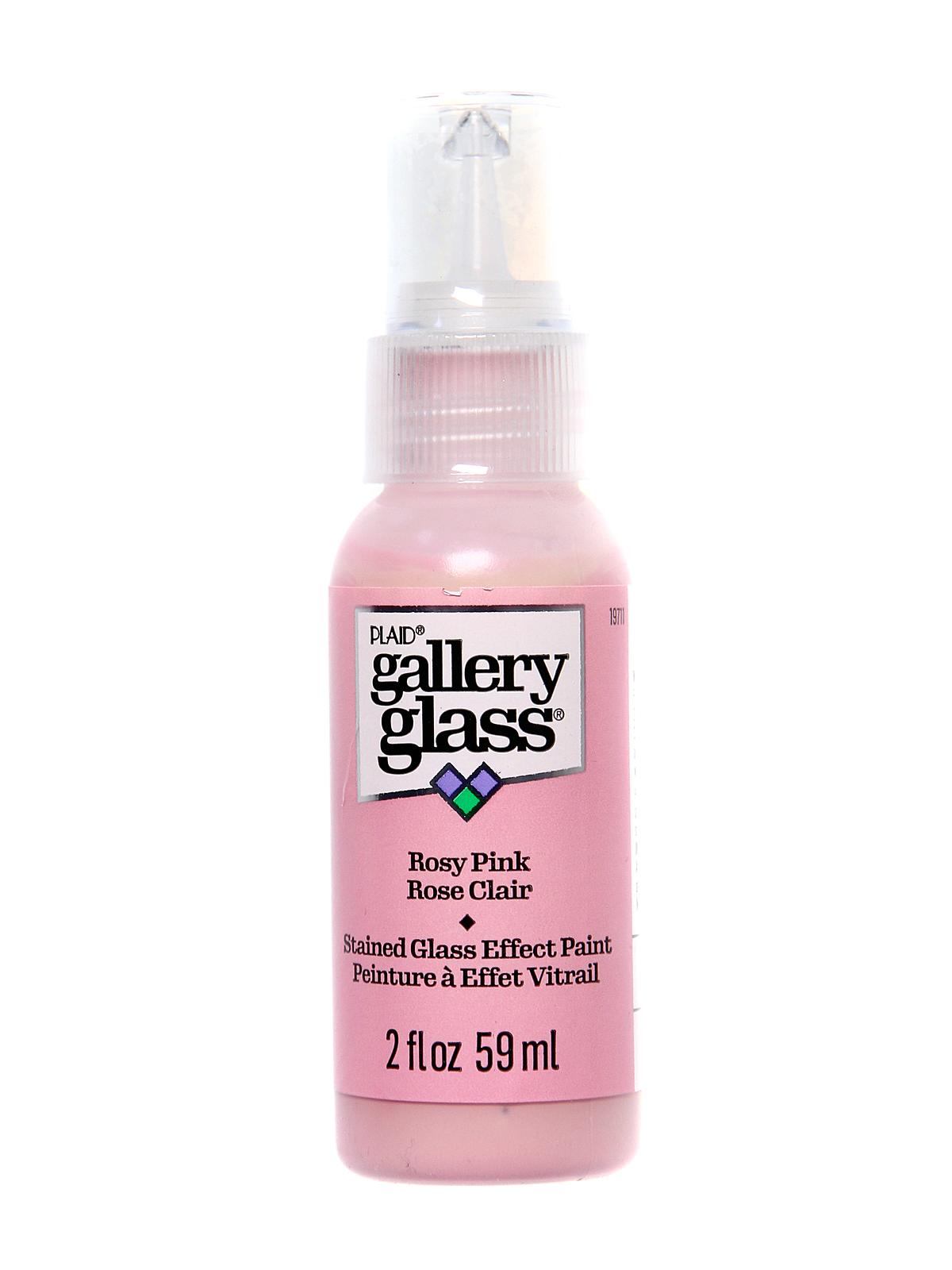 Gallery Glass Window Color rosy pink 2 oz.