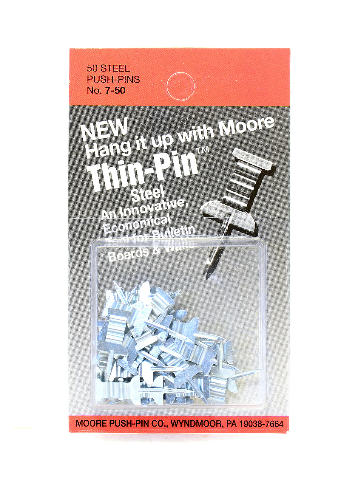 Thin-pin Push Pins Pack Of 50