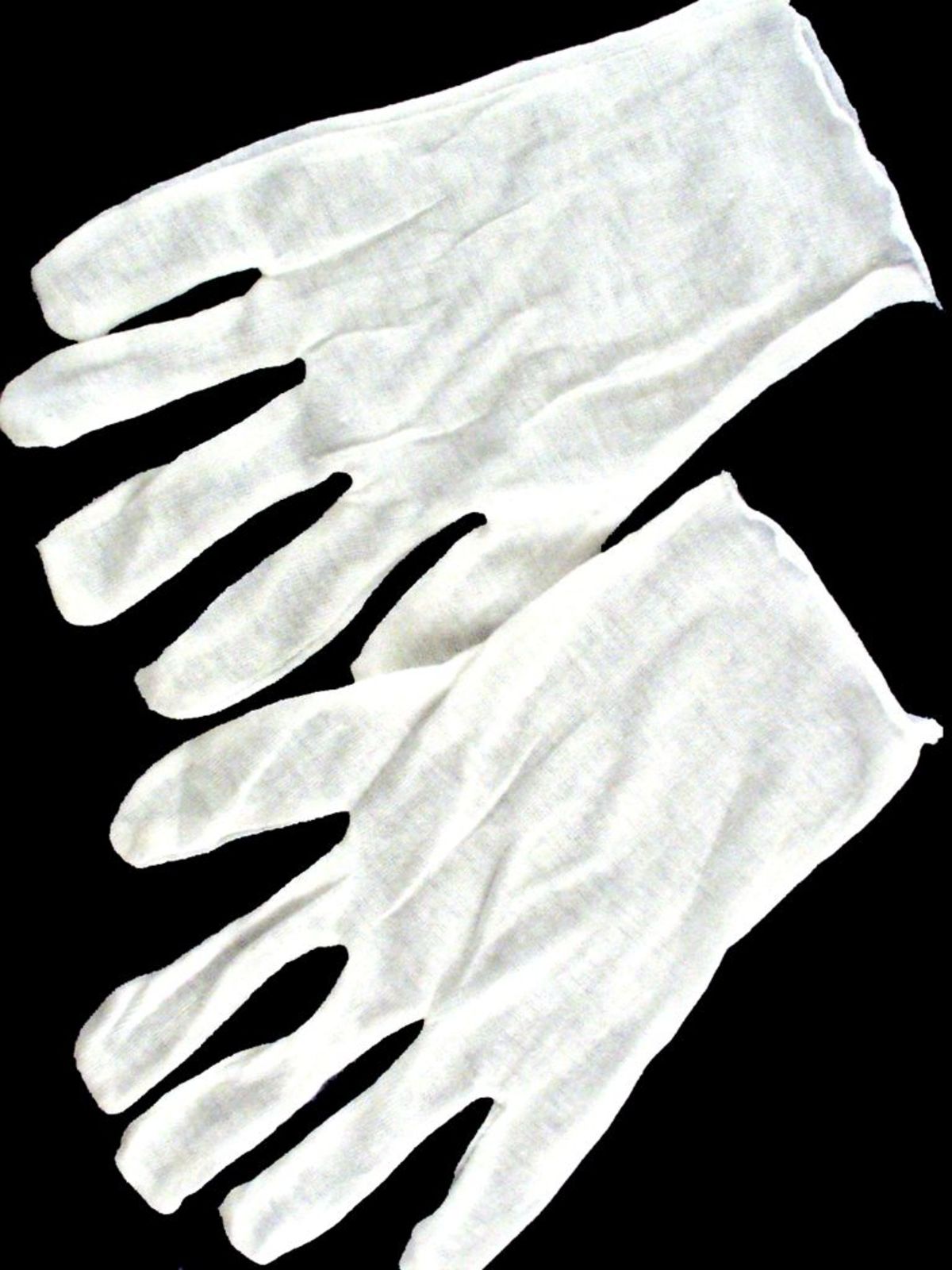 White Lintless Cotton Gloves white one pair