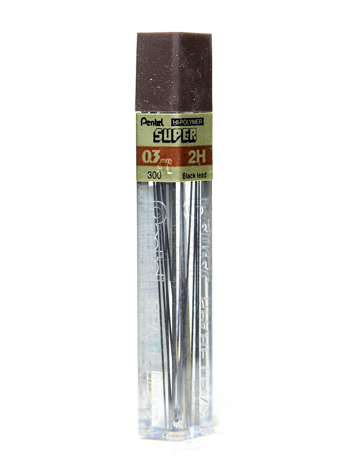 Super Hi-Polymer Refill Leads 2H 0.3 Mm Tube Of 12